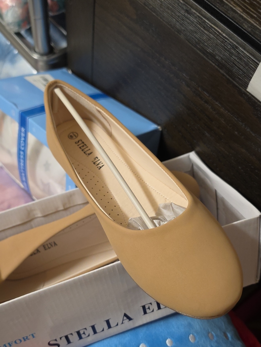 Nwt Stella Elva Tan Ballet Flats